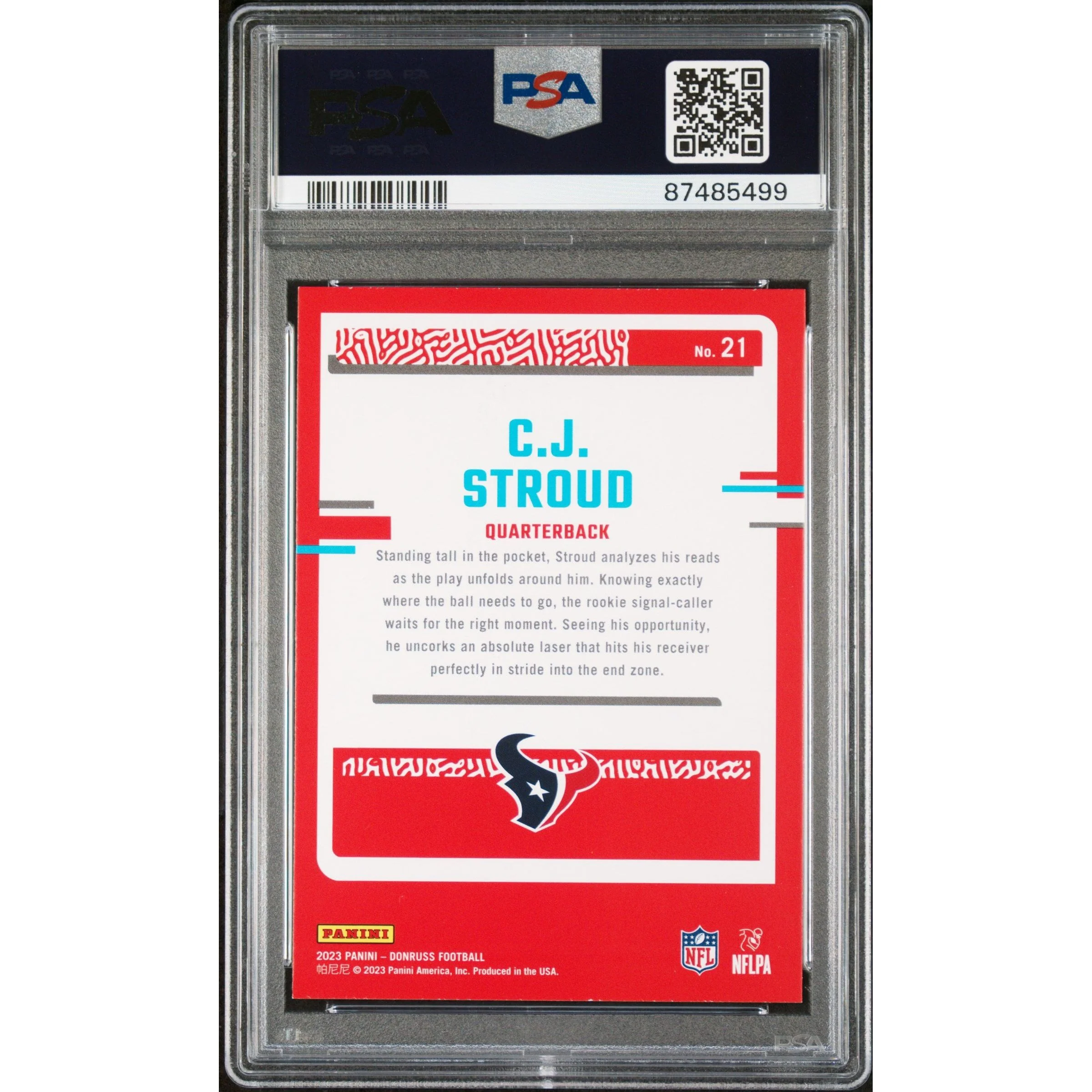 2023 Panini Donruss The Rookies CJ Stroud #21 Yes - Image 2