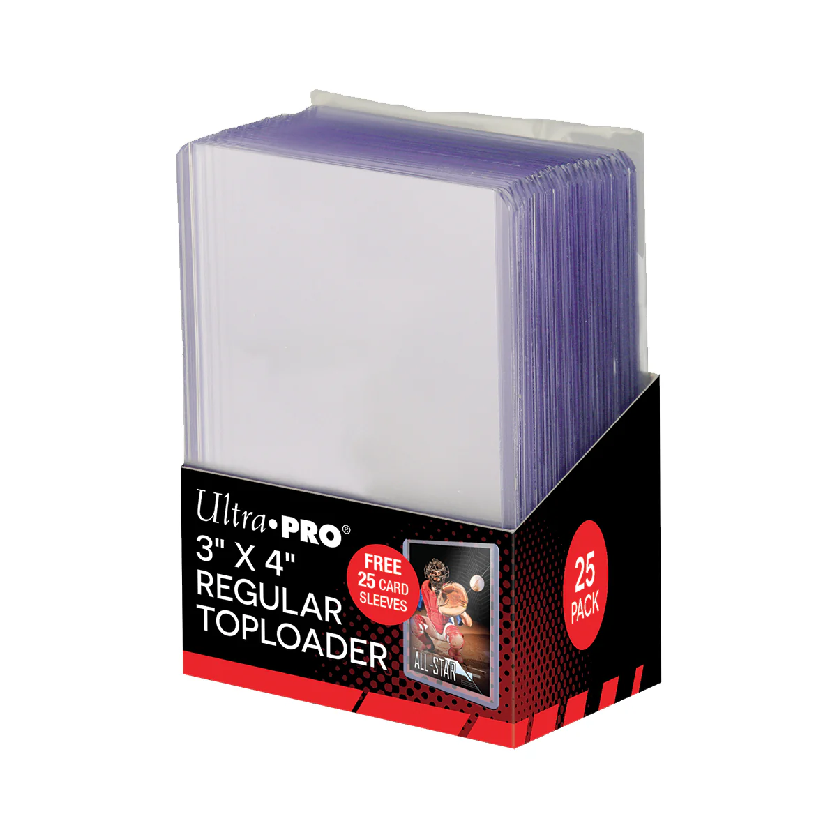 Ultra Pro 3 x 4 Regular Toploader/Soft Sleeve Bundle 25ct